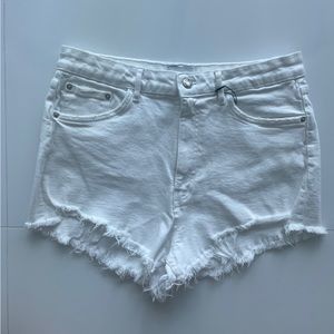 White Zara Jean Shorts